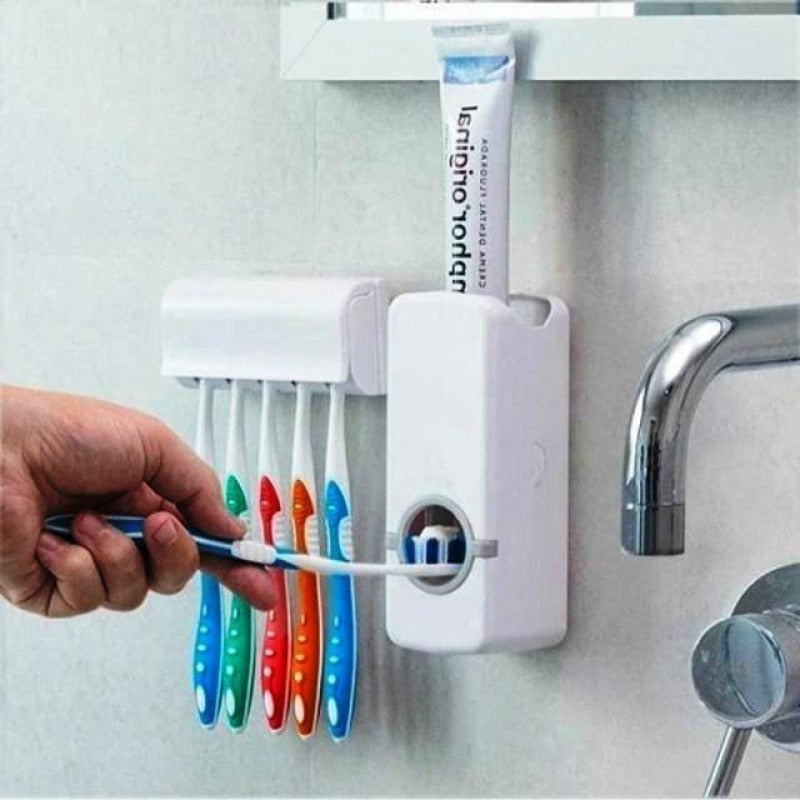 aplicador de pasta de dente Automático + Suporte para 5 escovas